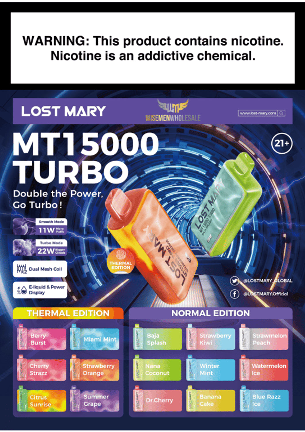 Lost Mary MT15000 Turbo Disposable Rechargeable Vape