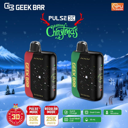 Geek Bar Pulse X Dual-mode Vape Disposable Rechargeable 25K Puffs